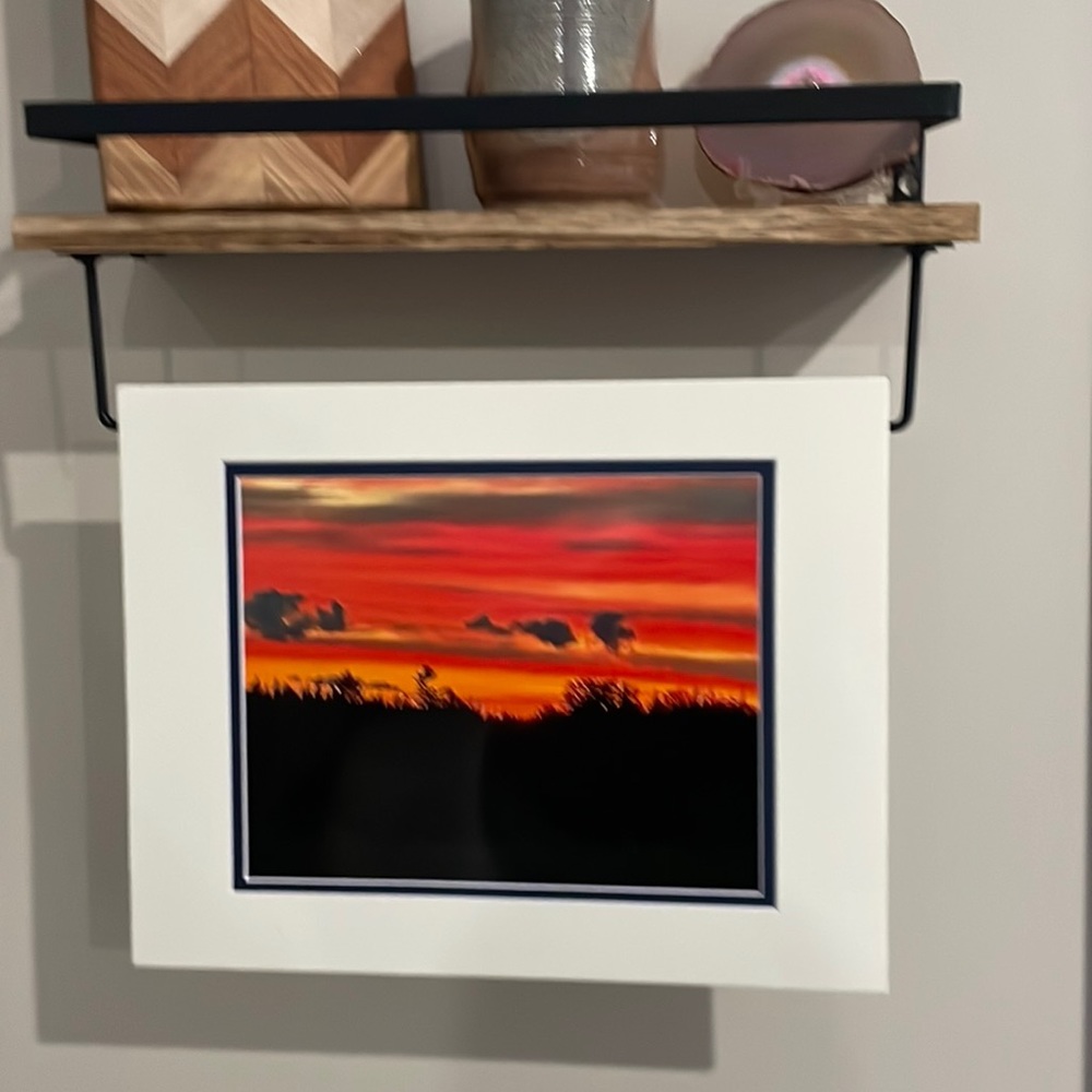 Original Maine Print Sunset Over Lilly Bay